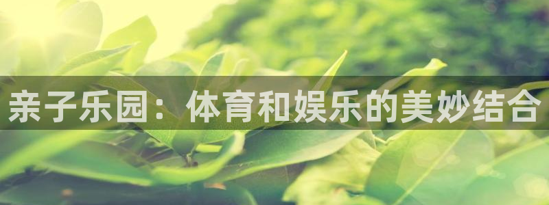 熊猫体育直播nba：亲子乐园：体育和娱乐的美妙结合